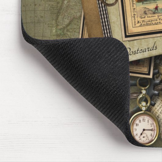 Vintage Steampunkreise Mousepad (Ecke)