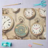 Vintage Steampunkuhren Seidenpapier (Basteln)