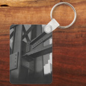 Vintage Steel Construction Skyscraper Architecture Schlüsselanhänger (Rückseite)