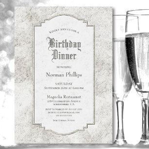 Vintage Stein Geburtstagsdinner Einladung