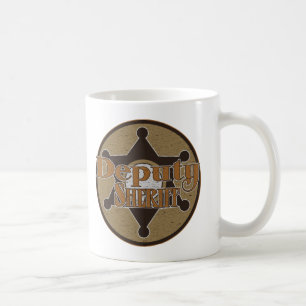 Vintage-Stellvertreter des Sheriffs Kaffeetasse