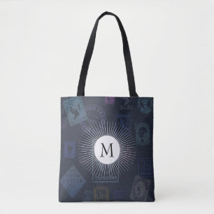 Vintage-Stempel-Tasche mit Initiale Tasche