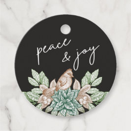 Vintage Stencil heilige Pflanze glückliche Ferien Geschenkanhänger