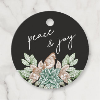 Vintage Stencil heilige Pflanze glückliche Ferien Geschenkanhänger