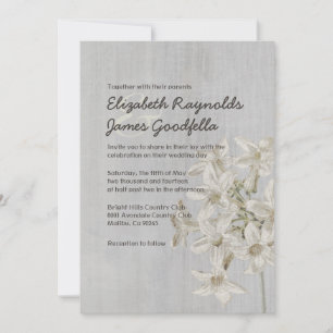 Vintage Stephanotis-Hochzeits-Einladungen Einladung