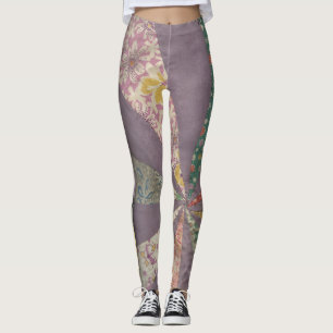 Vintage Steppdecken-Block-Leggings - Stern-Entwurf Leggings