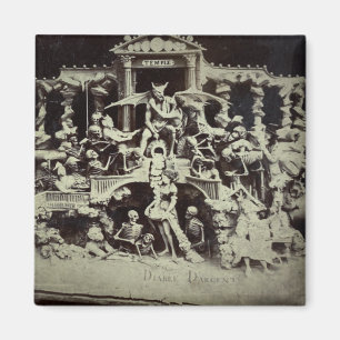 Vintage Stereoview Diableries Die Teufelshöhle Magnet