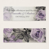 Vintage Sterling Silver Rose Gastgeschenk Hochzeit (Vorne & Hinten)