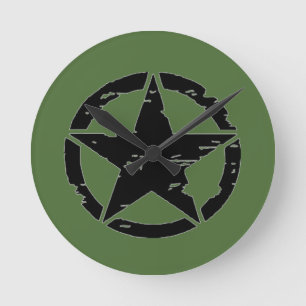 Vintage Stern-Uhr Runde Wanduhr