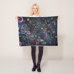 Vintage-Sternbild-Alchemie-Karte Kosmisch Fleecedecke