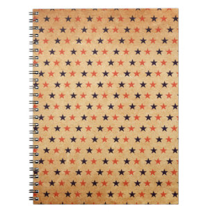 Vintage Sterne: Alte Papiertextur Notizblock