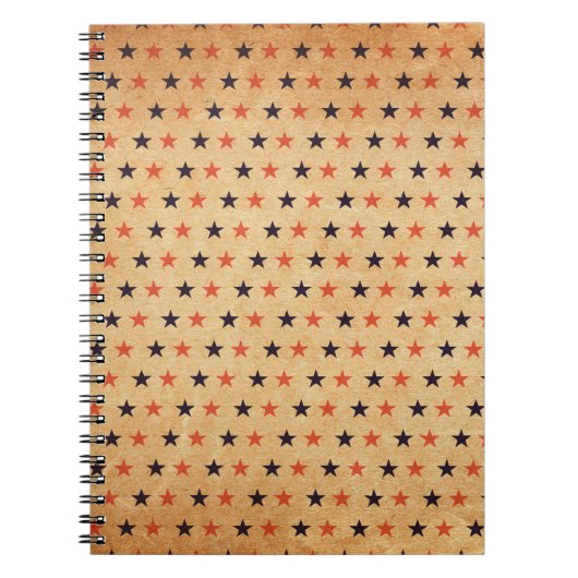 Vintage Sterne: Alte Papiertextur Notizblock (Vorderseite)