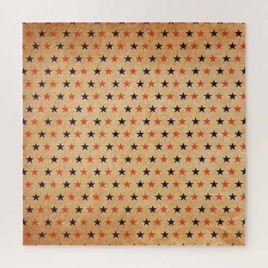 Vintage Sterne: Alte Papiertextur Puzzle (Vertikal)