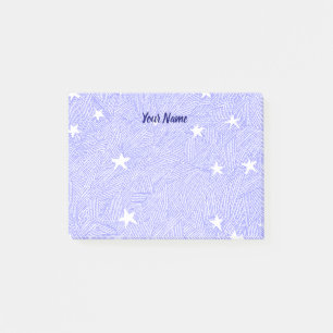 Vintage-Sterne-Ätzung Blaue Weiße Haftnotizen Post-it Klebezettel