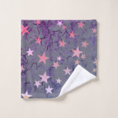 Vintage Sterne auf blau Badhandtuch Set (Waschlappen)