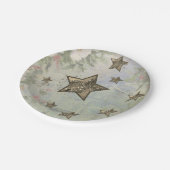 Vintage Sterne Pappteller (Schrägansicht)