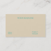 Vintage Sterne und Mynah-Vögel Visitenkarte (Rückseite)