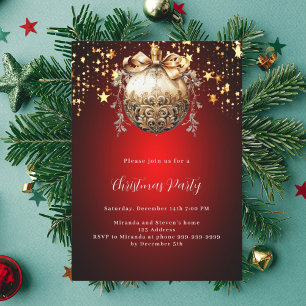 Vintage Sterne Weihnachtsfeiertag Party Einladung