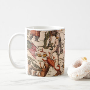 Vintage-Sternenkarte der Konstellationen von Backe Kaffeetasse