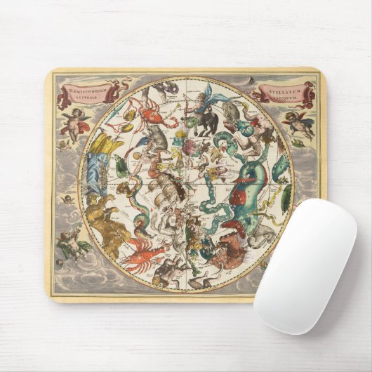 Vintage Sternenkonstellation Zodiac Star Mousepad (Mit Mouse)