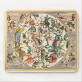 Vintage Sternenkonstellation Zodiac Star Mousepad (Vorne)