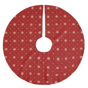 Vintage-Sternenmuster Polyester Weihnachtsbaumdecke
