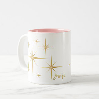 Vintage Sternexplosion-personalisierte Zweifarbige Tasse