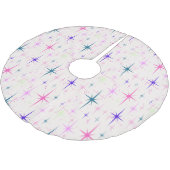 Vintage Sternexplosion Polyester Weihnachtsbaumdecke (Schrägansicht)