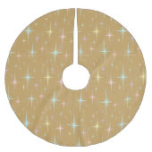 Vintage Sternexplosion Polyester Weihnachtsbaumdecke (Vorderseite)