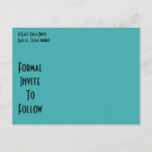 Vintage Sternexplosion Save the Date Postkarte (Rückseite)