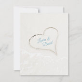 Vintage Sternfische und Spitzen mit Herzdetails Einladung (Rückseite)