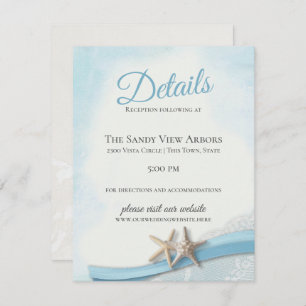 Vintage Sternfische und Spitzen mit Herzdetails Einladung