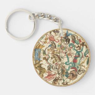 Vintage-Sternkarte der südlichen Hemisphäre von 16 Schlüsselanhänger