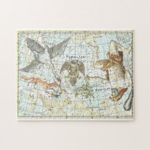 Vintage-Sternkarte Sternbild Herkules Puzzle
