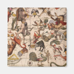 Vintage-Sternkarte von Backer und Broen Magnet