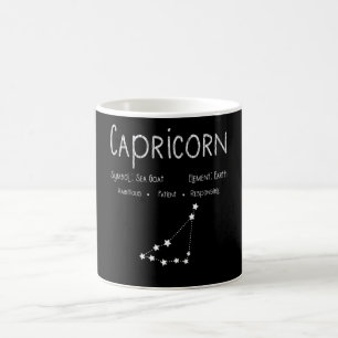 Vintage-Sternzeichen Capricorn Horoskop Geburtstag Kaffeetasse