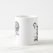 Vintage-Sternzeichen Löwe Kaffeetasse (Mittel)
