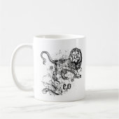 Vintage-Sternzeichen Löwe Kaffeetasse (Links)