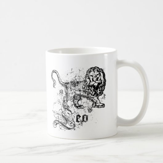 Vintage-Sternzeichen Löwe Kaffeetasse (Rechts)