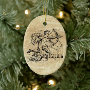 Vintage-Sternzeichen Schütze Keramik Ornament