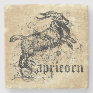 Vintage-Sternzeichen Steinbock Steinuntersetzer