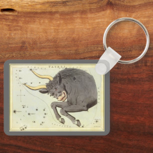 Vintage-Sternzeichen Stier Astrologie Stier Konste Schlüsselanhänger