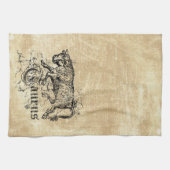 Vintage-Sternzeichen Stier Geschirrtuch (Horizontal)