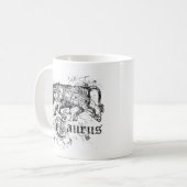 Vintage-Sternzeichen Stier Kaffeetasse (Vorderseite Links)