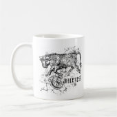 Vintage-Sternzeichen Stier Kaffeetasse (Links)