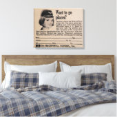 Vintage Stewardess Airline Leinwanddruck (Insitu (Schlafzimmer))