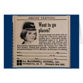 Vintage Stewardess-Werbung