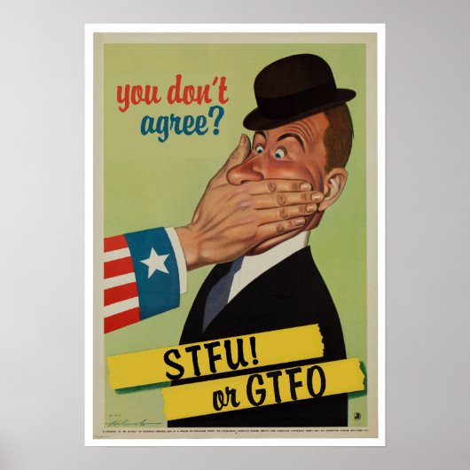 Vintage STFU oder GTFO Poster (Vorne)