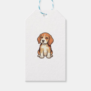 Vintage-Stich-Beagle-Welpe-Vektor-Art_1 Geschenkanhänger
