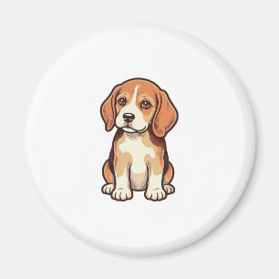 Vintage-Stich-Beagle-Welpe-Vektor-Art_1 Magnet